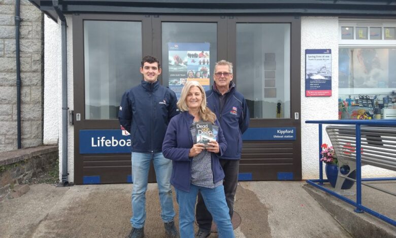 Crime writer visits Kippford RNLI ahead of new novel Crime writer visits Kippford RNLI ahead of new novel