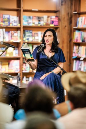 Kali Fajardo-Anstine the author of “Woman of Light,” is interviewed about her new book by Colorado Public Radio’s Ryan Warner on June 7, 2022 at Tattered Cover Bookstore.