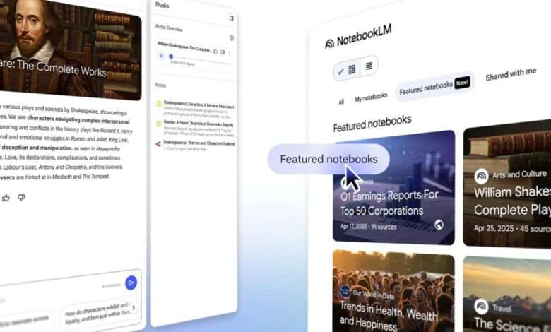 NotebookLM adding ‘featured notebooks’ from publications, authors NotebookLM adding ‘featured notebooks’ from publications, authors
