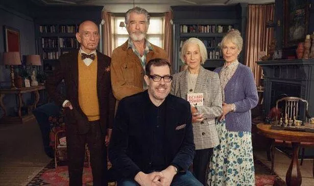 Richard Osman with the cast of The Thursday Murder Club 