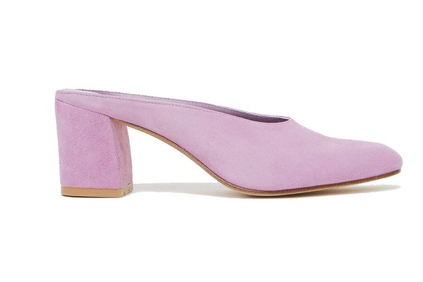 Maryam Nassir Zadeh Mule in Lavender Suede