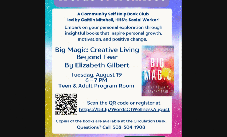 Words of Wellness Book Club August discussion