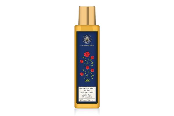 Forest Essentials Cold-Pressed Body Massage Oil Indian Rose & Geranium