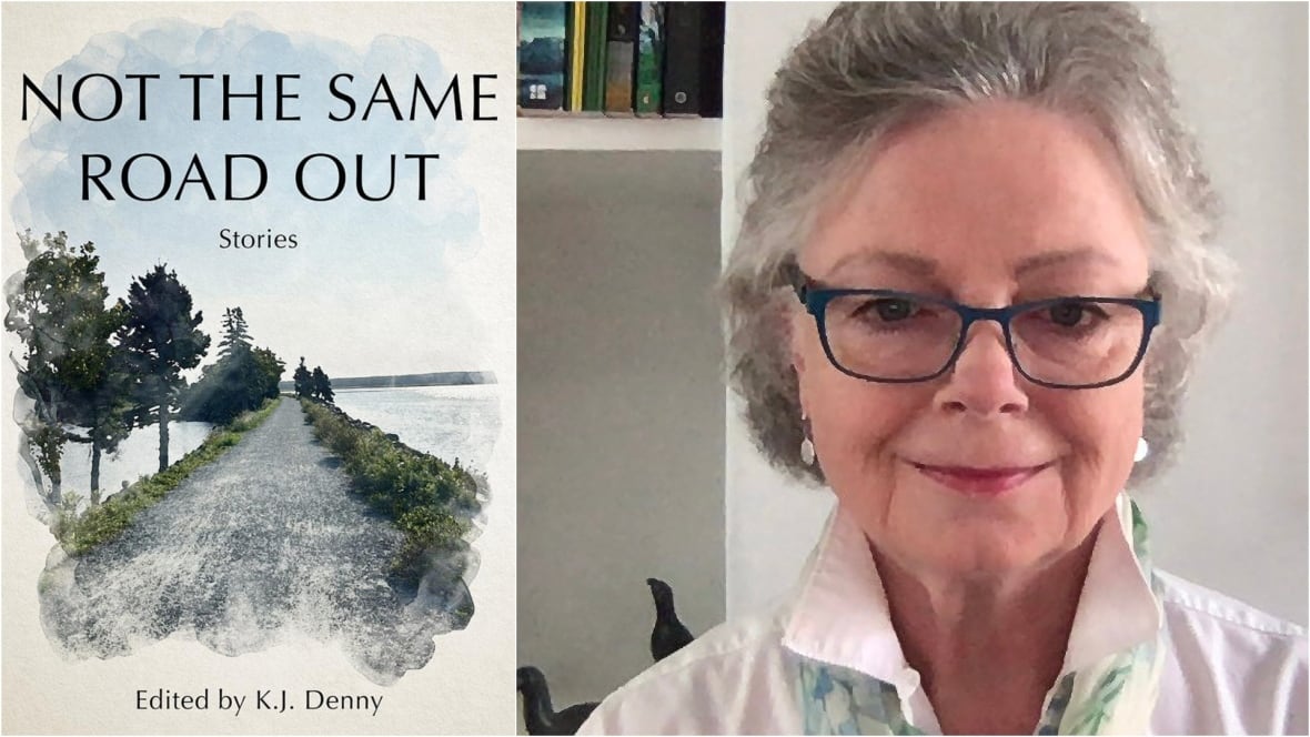 A book cover that shows a watercolour painting of a road along the river.
