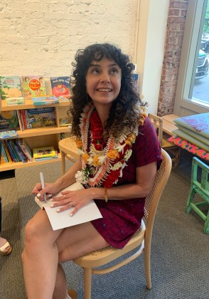Author Jessica Machado at a book signing at Native Books, Honolulu.