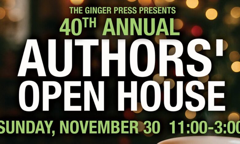 Ginger Press Hosts 40th Annual Author Open House Featuring 15 Local Writers on Nov 30