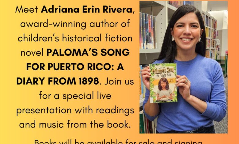 Jul 19 | Puerto Rican Cultural Exhibit Opening featuring Author Adriana Erin Rivera
